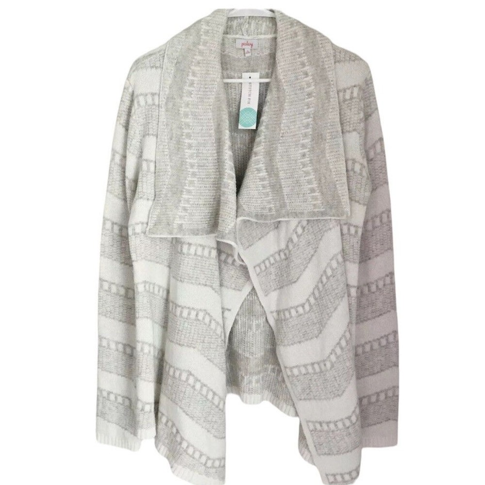NWT Pixley Stitch Fix Willow Draped Chevron Cardigan Sweater